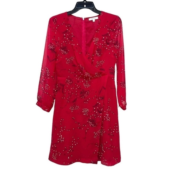 Madewell Hazelwood Wrap-Front Mini Dress in Windswept Floral Size 4 - Picture 1 of 13
